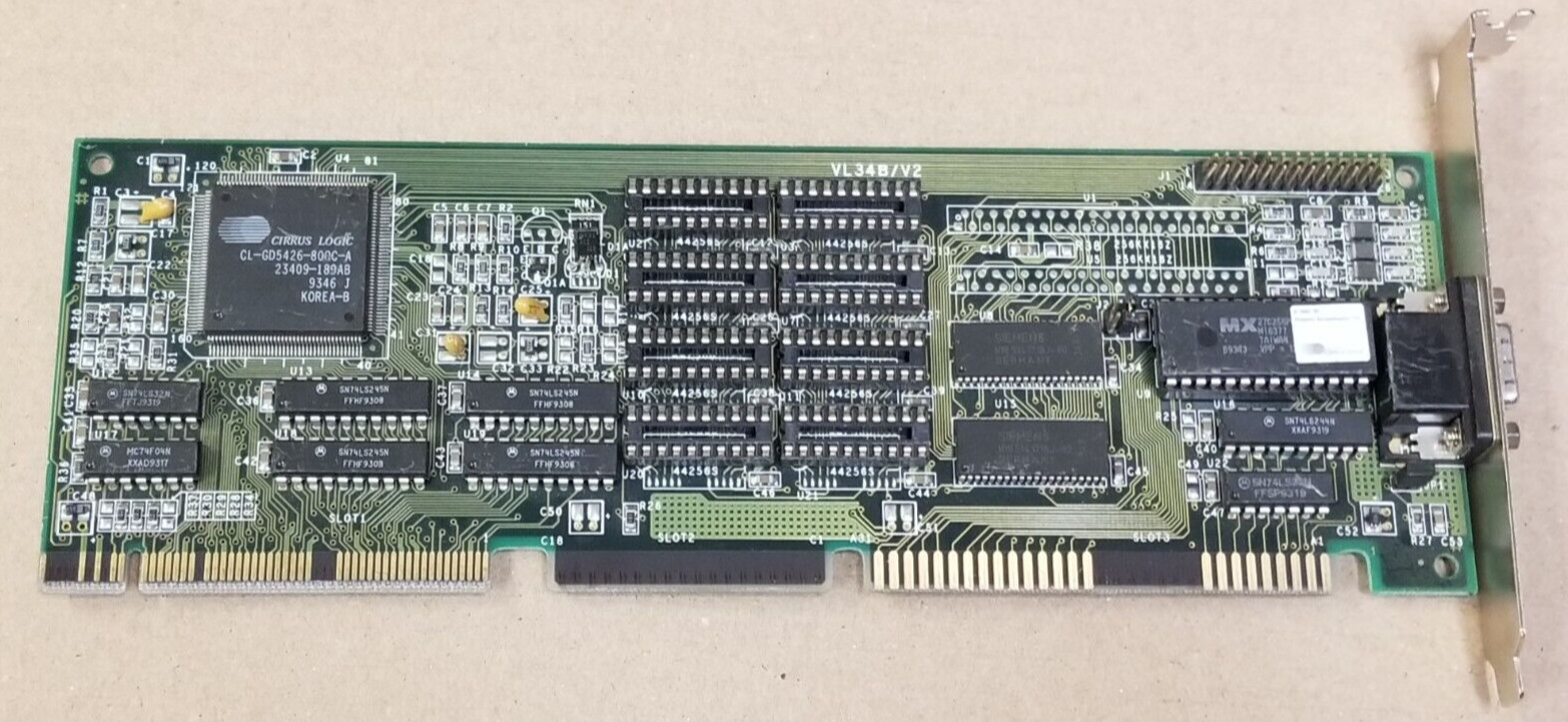 Cirrus Logic GD5426 VESA Local Bus 1MB VGA Video Card DOS Retro Gaming #C35