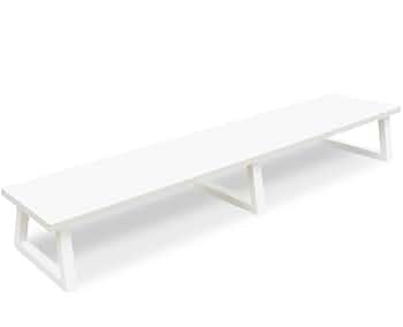 TEAMIX White Dual Monitor Riser for 2 Monitors,-42inch, Wood 42 inch, 