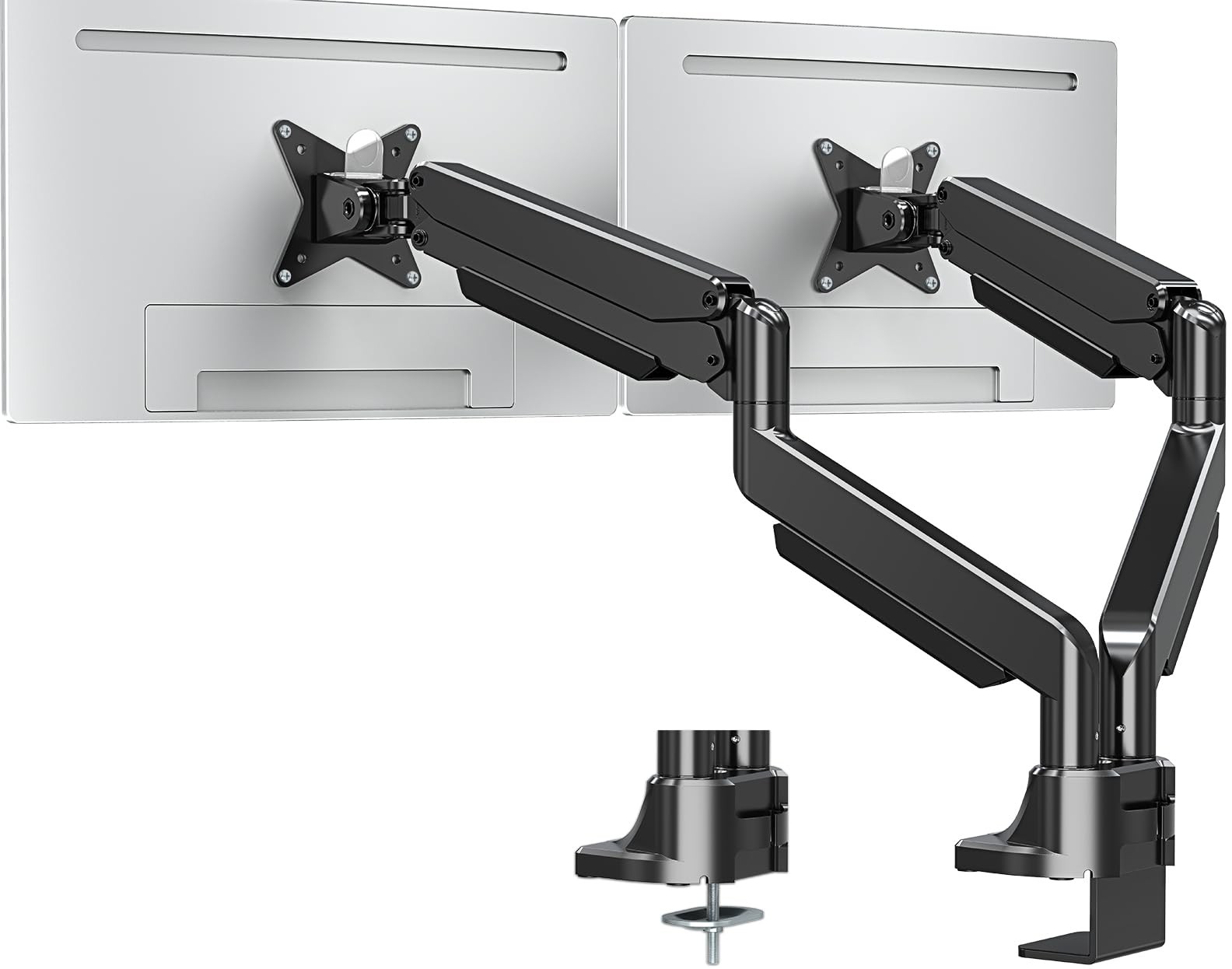 MOUNTUP Dual Monitor Mount fits 42 40 39 37 34 32 27 inch Ultrawide Screen, H...
