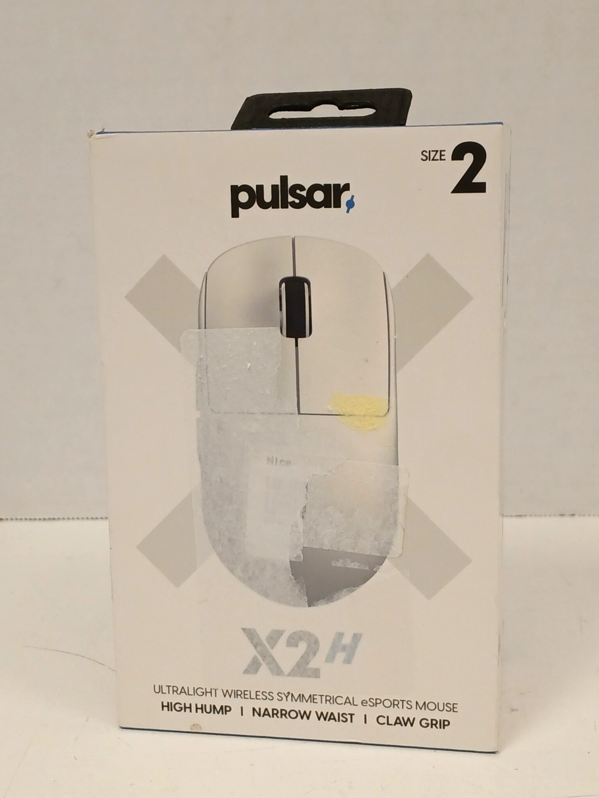 Pulsar X2H Wireless Symmetrical eSports Mouse - Size 2 (Med), White  *NO DONGLE*