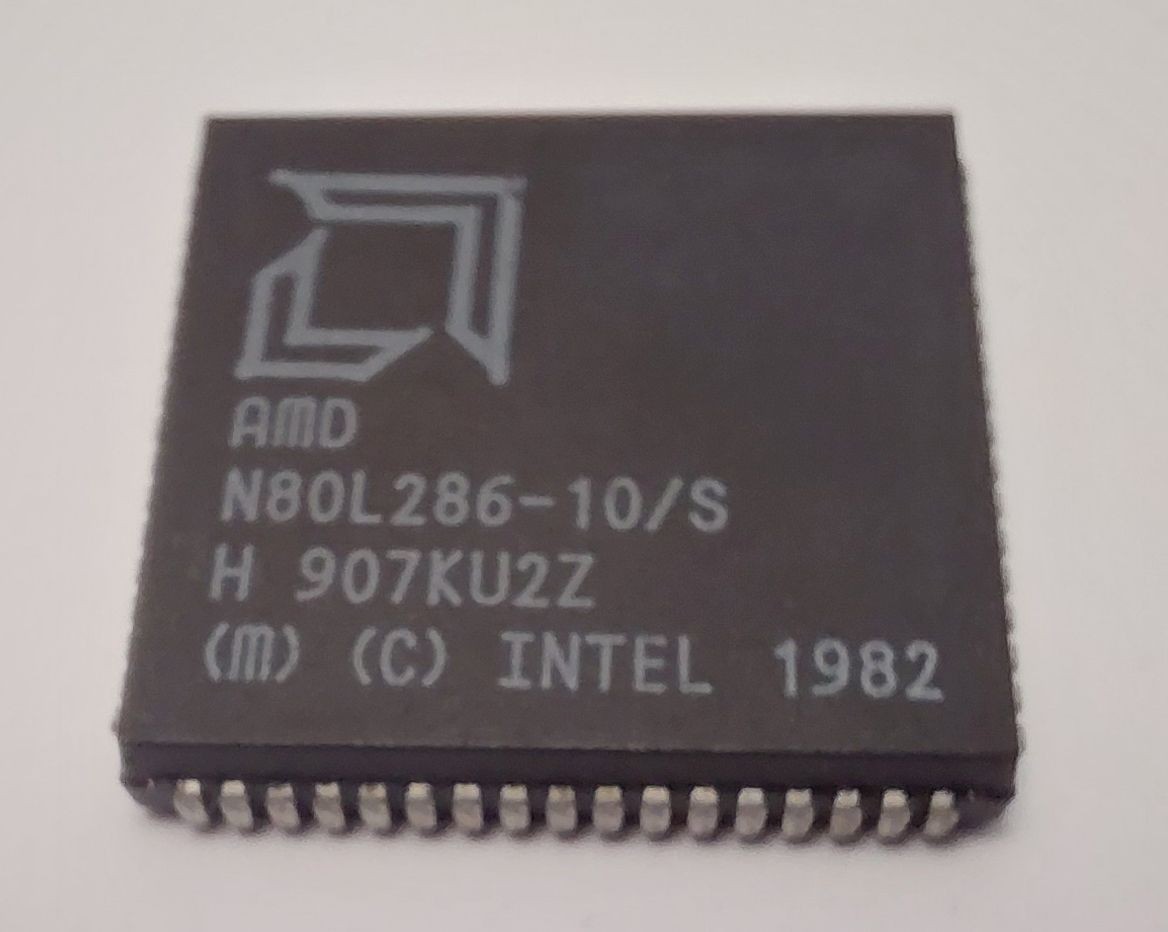 AMD N80L286-10/S PLCC-68 10MHz 286 Retro CPU Processor