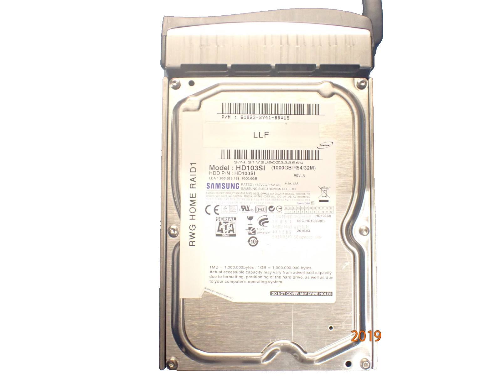 Samsung HD103SI Spinpoint 1TB 5400RPM 3.5" SATA Internal Desktop Hard Disk Drive