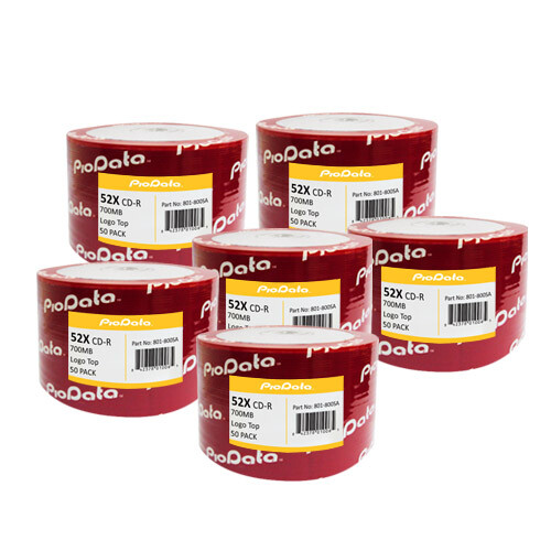 300 PC PioData 52X 700 MB 80 MIN CD-R Logo Top Blank Disc Media 831-800SA