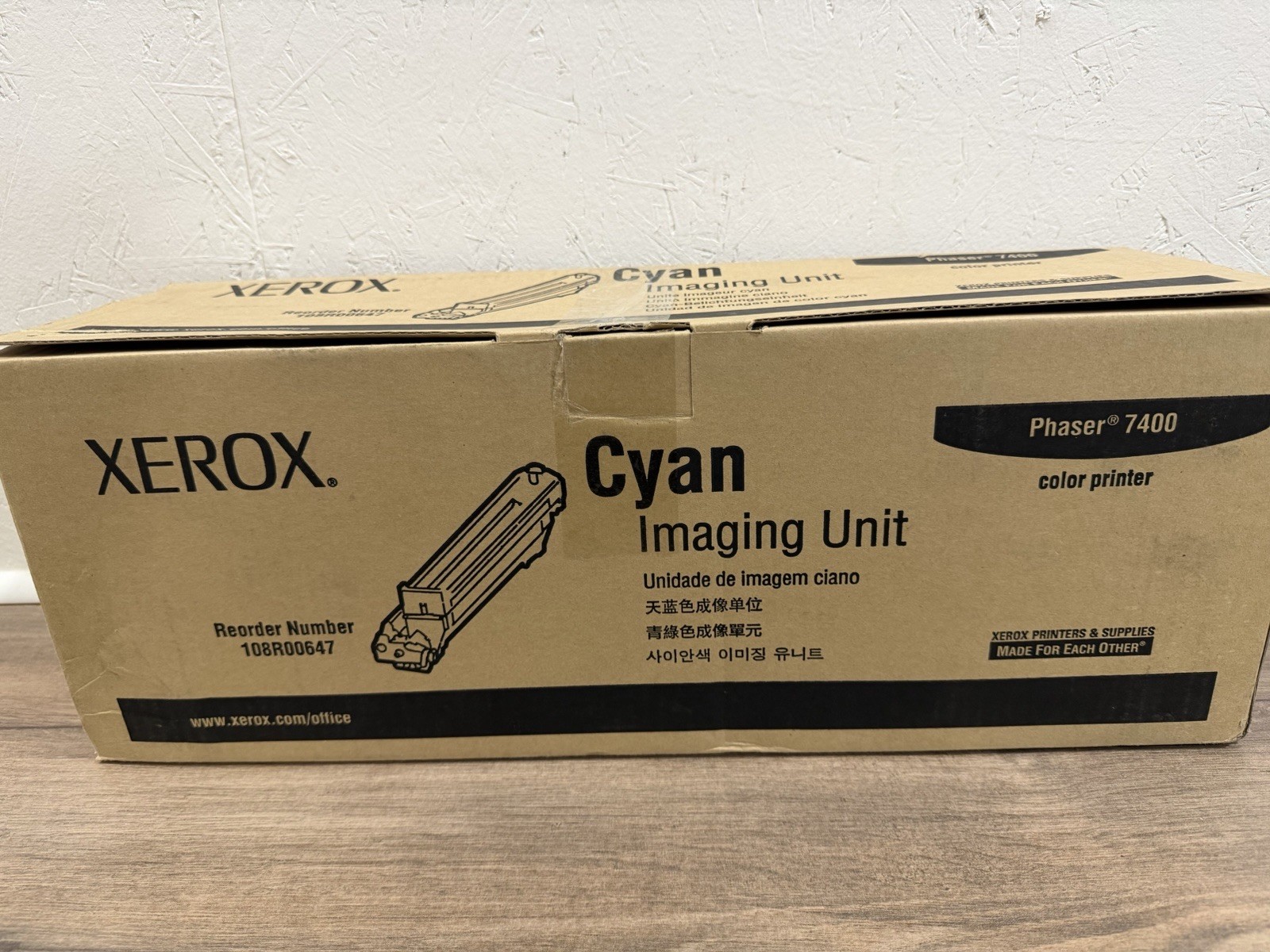 Genuine Open Box Xerox Phaser 7400 Cyan Imaging Unit 108R00647 30K Page Yield