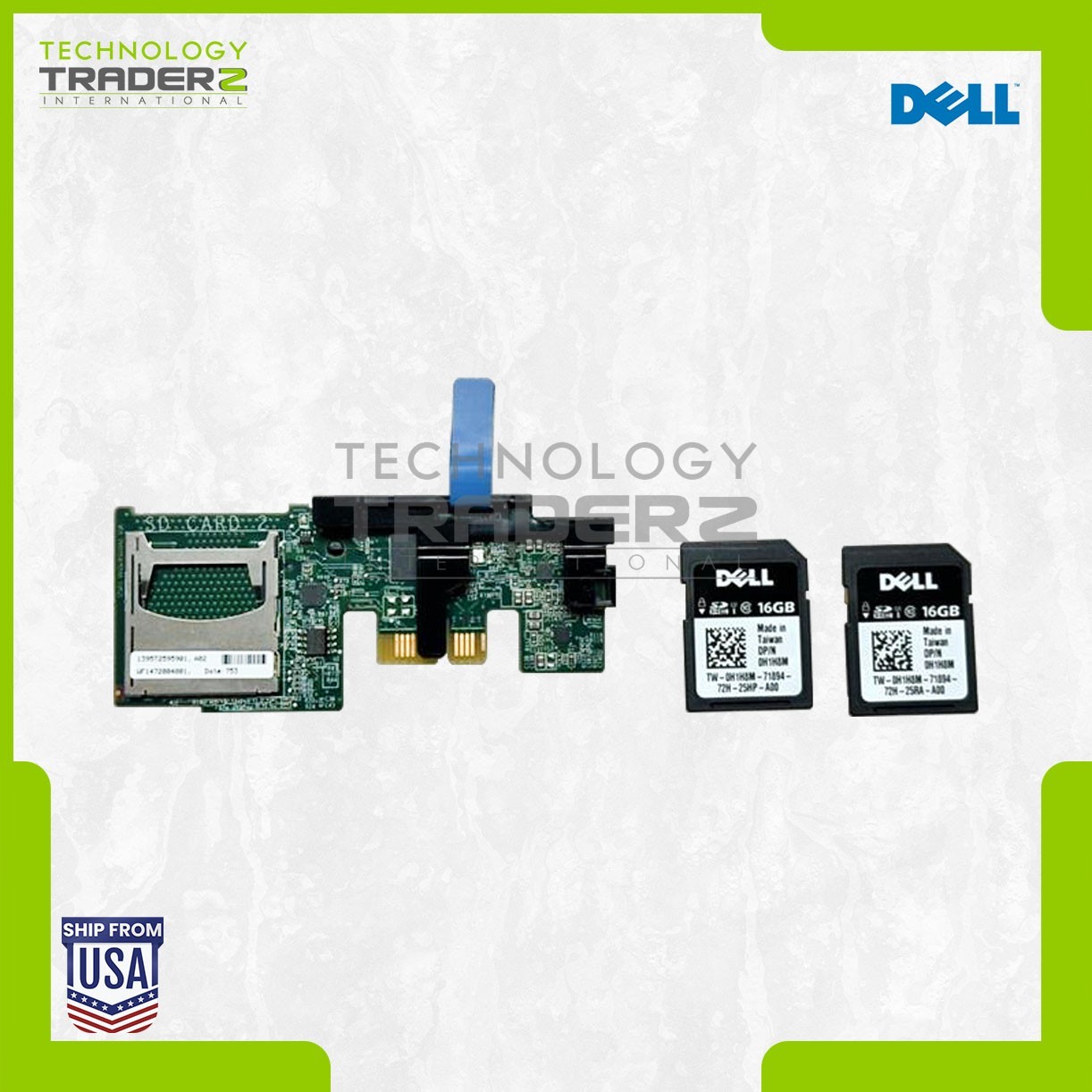 PMR79 Dell PowerEdge Dual SD Card Reader Module 0PMR79 W/ 2x SD Card