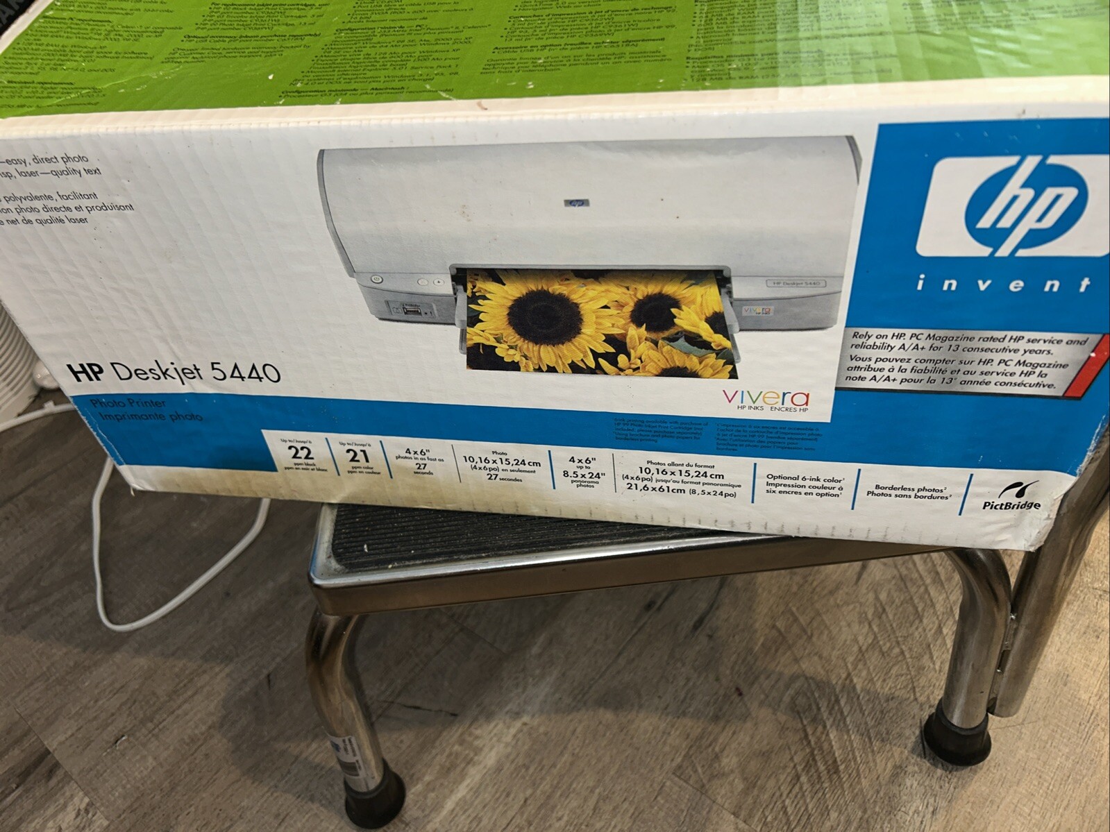 HP DESKJET 5440 Digital Photo Inkjet Printer NEW Open Box Unopened Ink Packs
