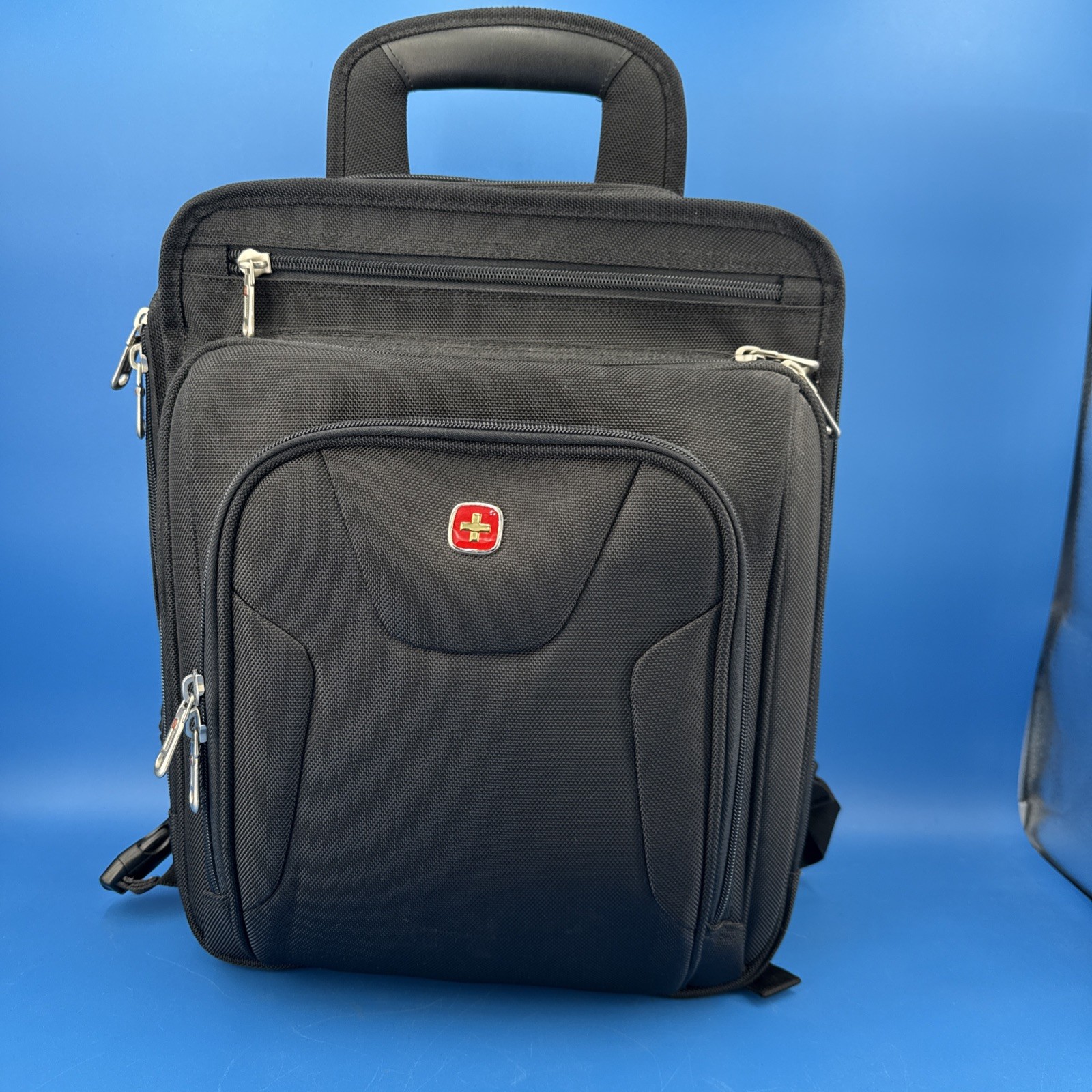 SwissGear Black Computer Backpack Padded Laptop Travel Work Bag