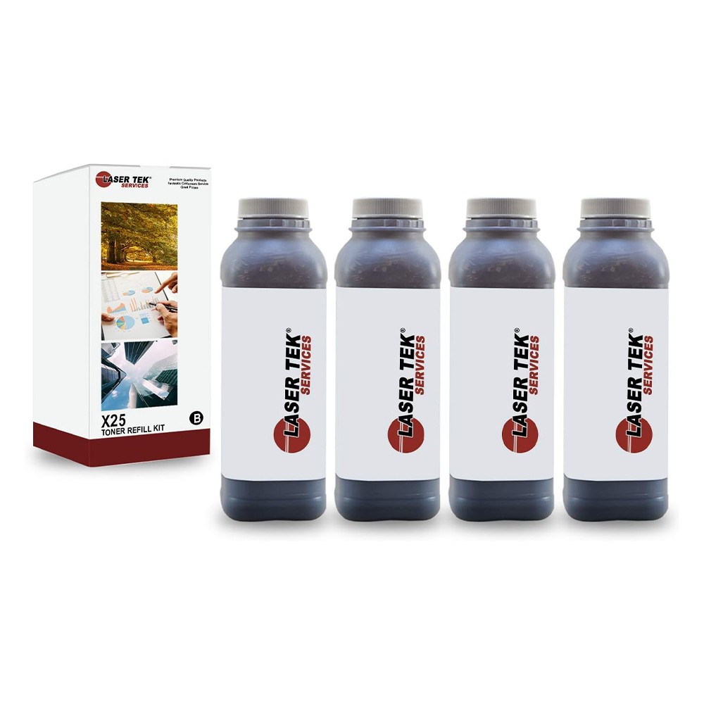 4Pk LTS X25 Black Toner Refill Kit Compatible for Canon MF3110 MF3240 MF5530