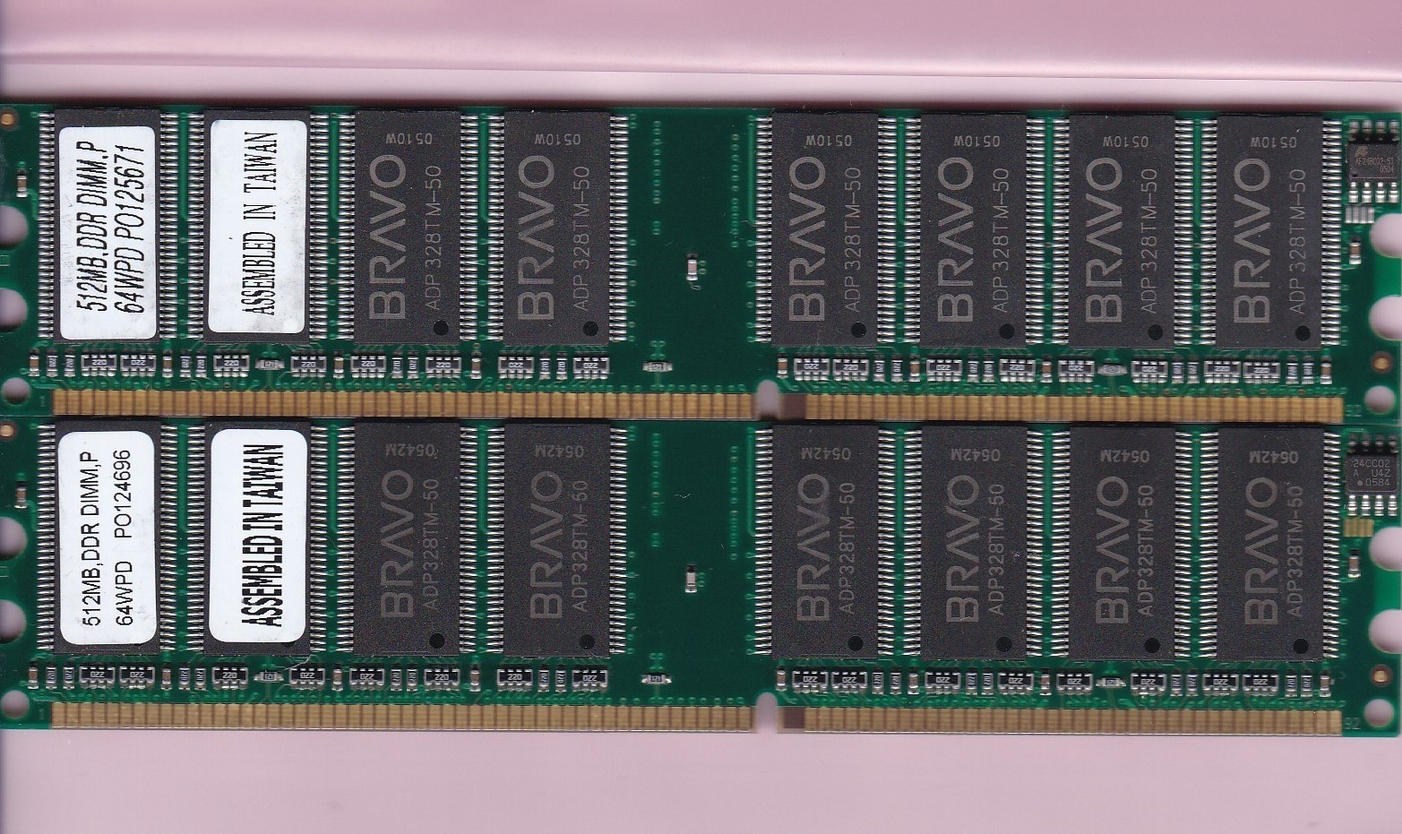 1GB 2x512MB PC-3200 DDR-400 PNY 64WPD DDR1 Desktop Ram Memory Kit PC3200 184-Pin