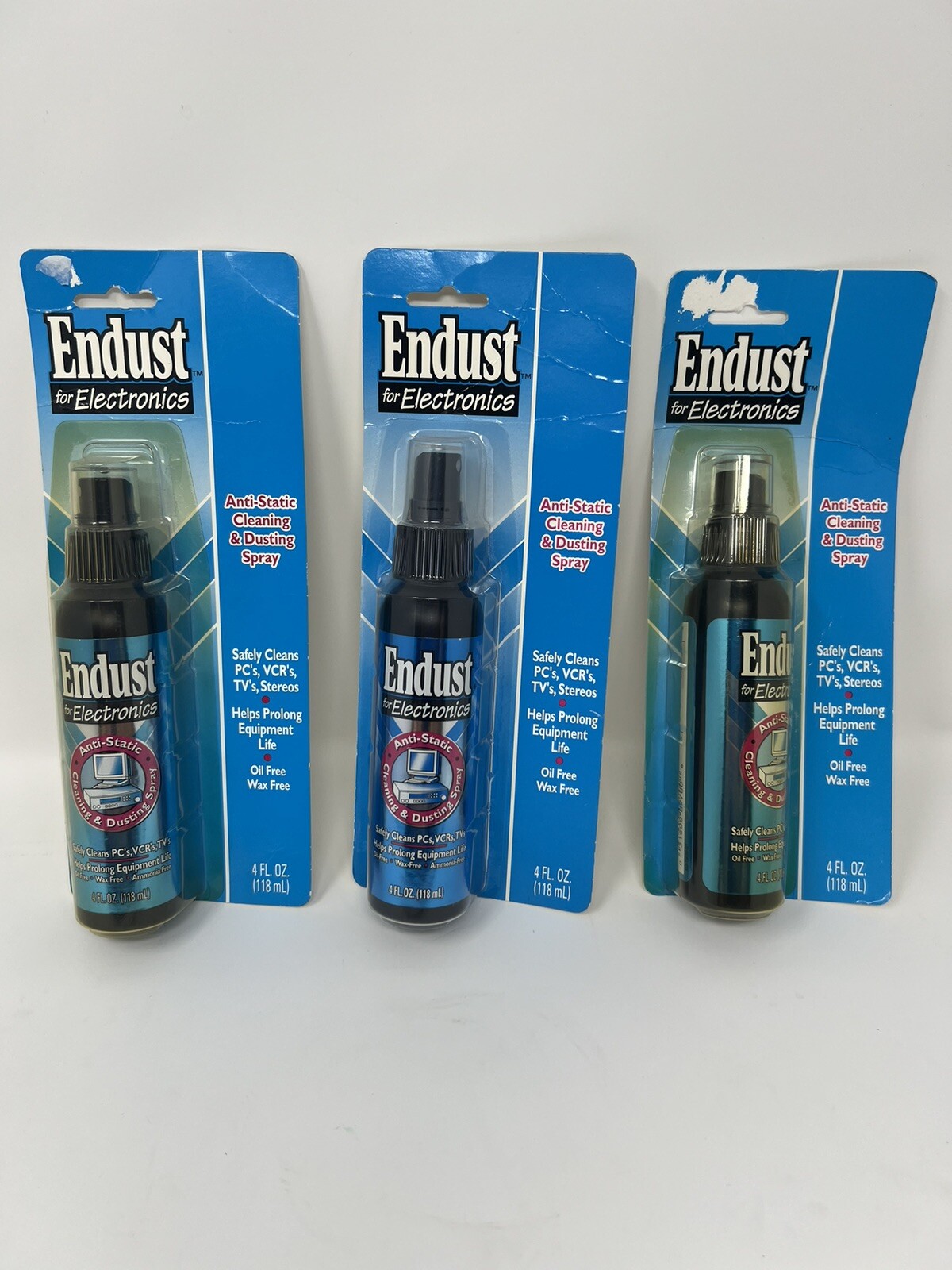 Endust For Electronics Set Of 3  4Oz Each Anti Static Cleaning & Dusting Spray