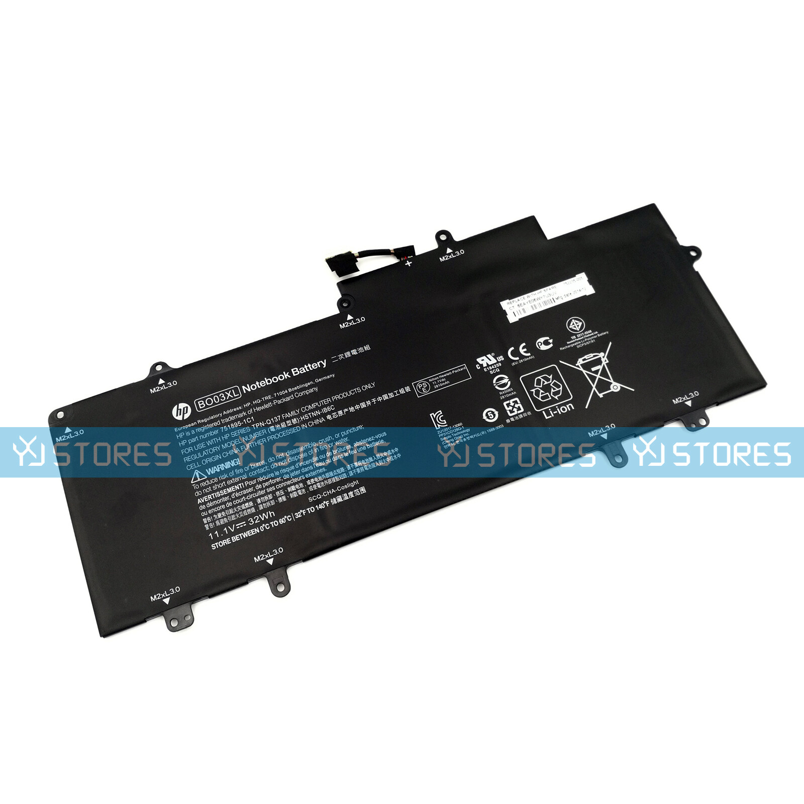 Genuine BO03XL Battery for HP Chromebook 14 G3 HSTNN-IB6P HSTNN-IB6C 751895-1C1