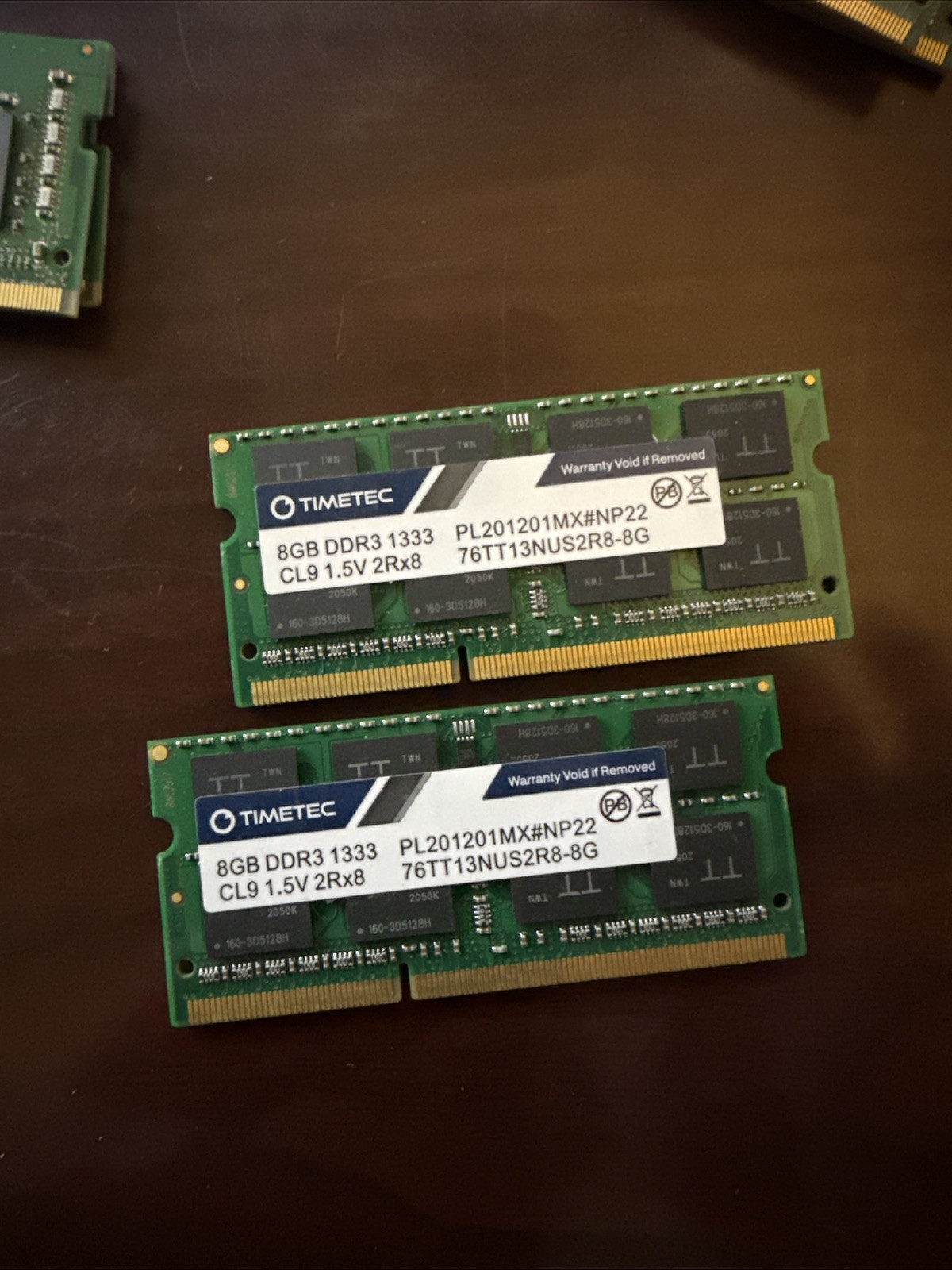 TIMETEC 16GB RAM Memory 78AP13NUS2R8-8G (SET OF 2 x 8GB Sticks)