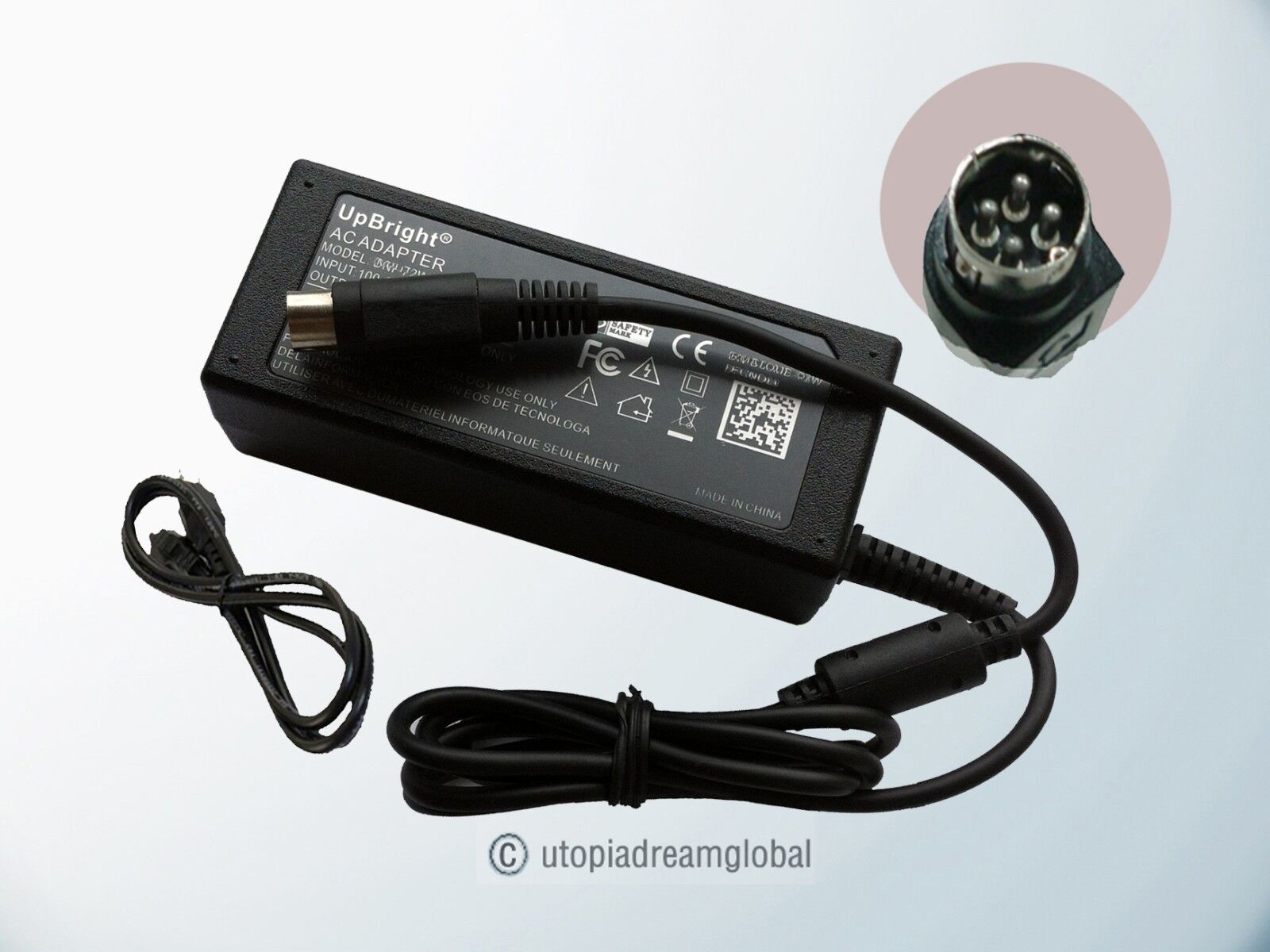 4-Pin 20V AC Adapter For Dell UltraSharp 2001FP 2100FP LSE0202C2090 LCD Monitor