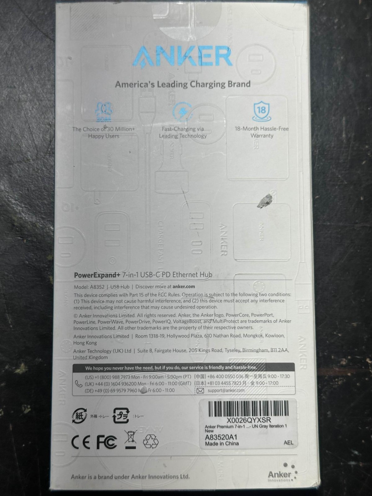 Anker PowerExpand+ 7-in-1 USB-C PD Ethernet Hub A8352 Dock MacBook Air / Pro XPS