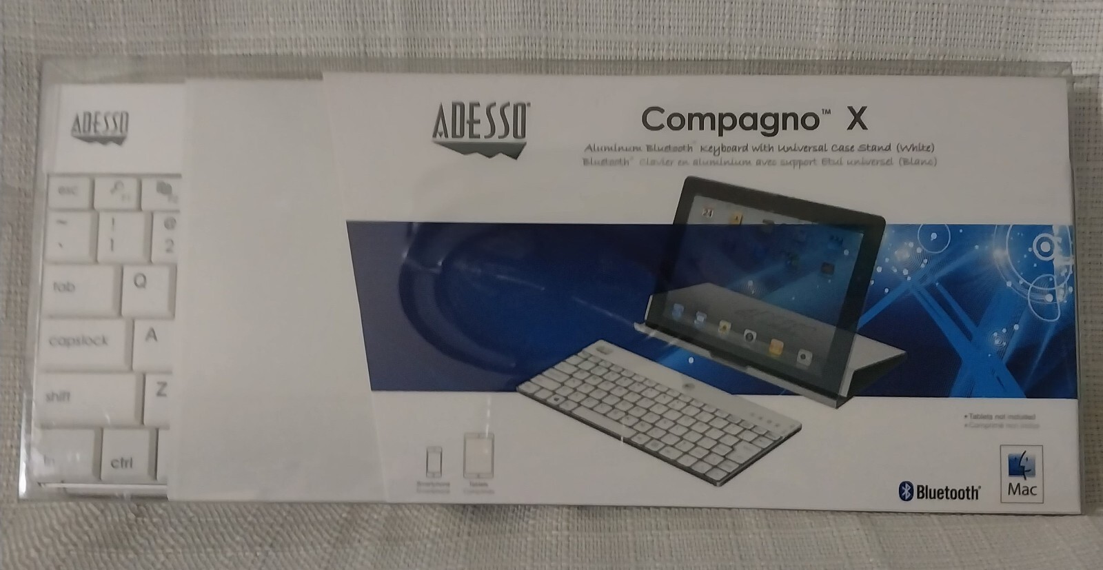Adesso Compagno X Bluetooth  keyboard with case stand WKB-1000XW *** New 2013***