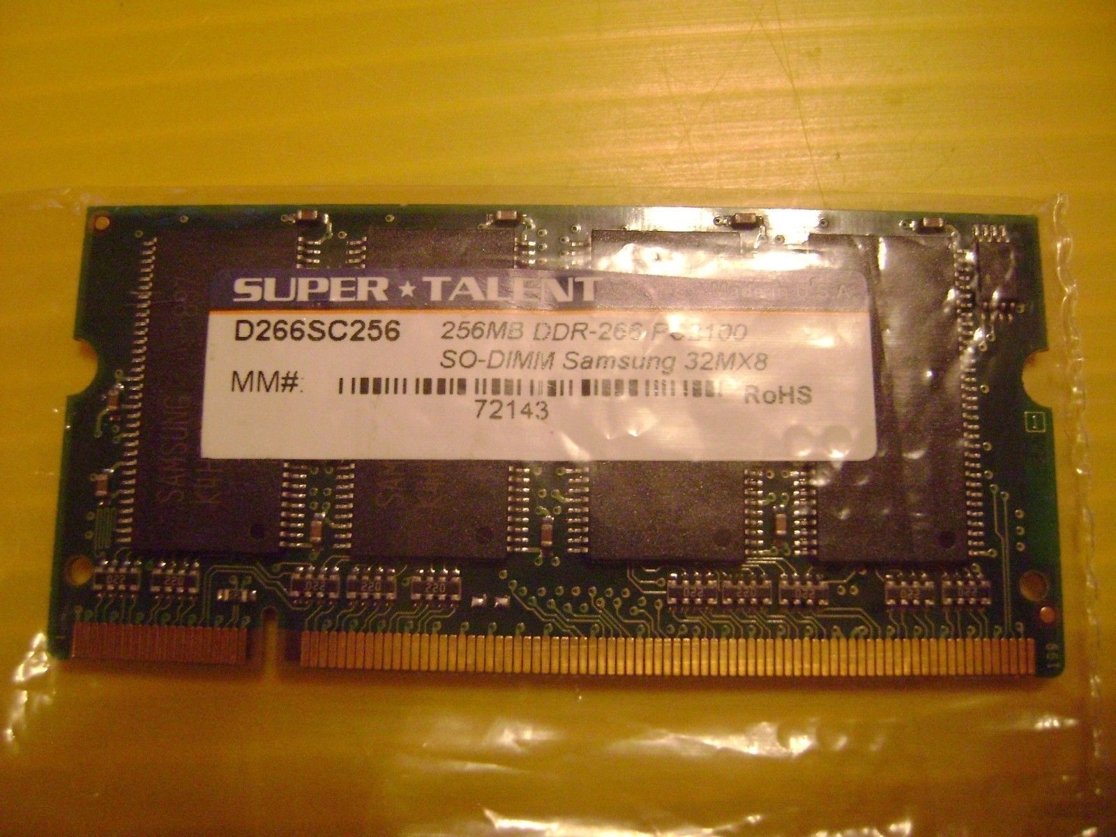 Super Talent D266SC256 STT D266 SODIMM 256MB/32X8 PC2100