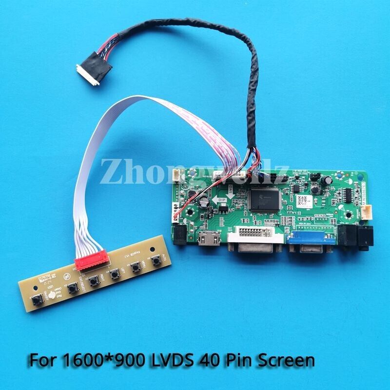 For LTN156KT02-101/301/301 LVDS 40-Pin 1600x900 Panel HDMI+DVI+VGA Driver Board 