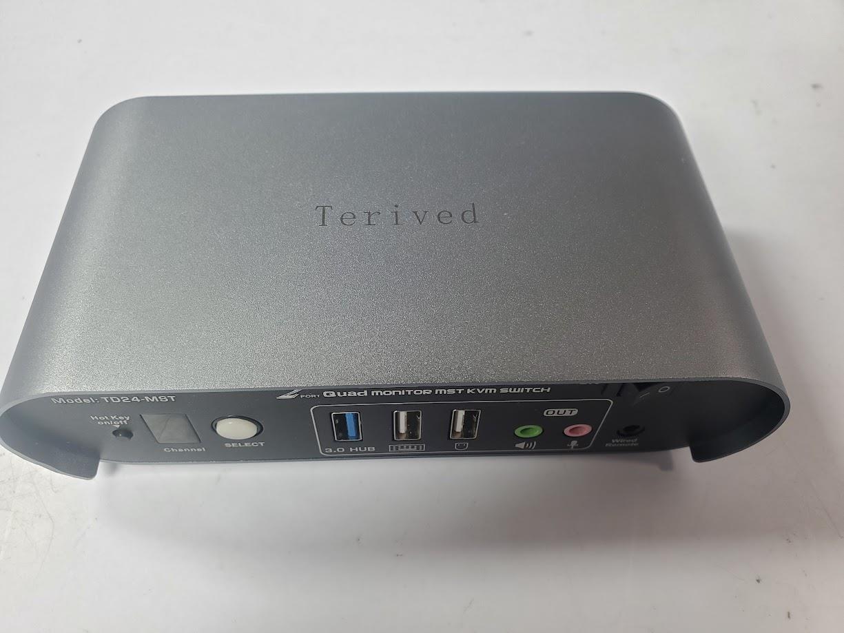 Terived TD24-MST MST 2 Port Quad 4k 60hz Usb 3.0 MST KVM Switch