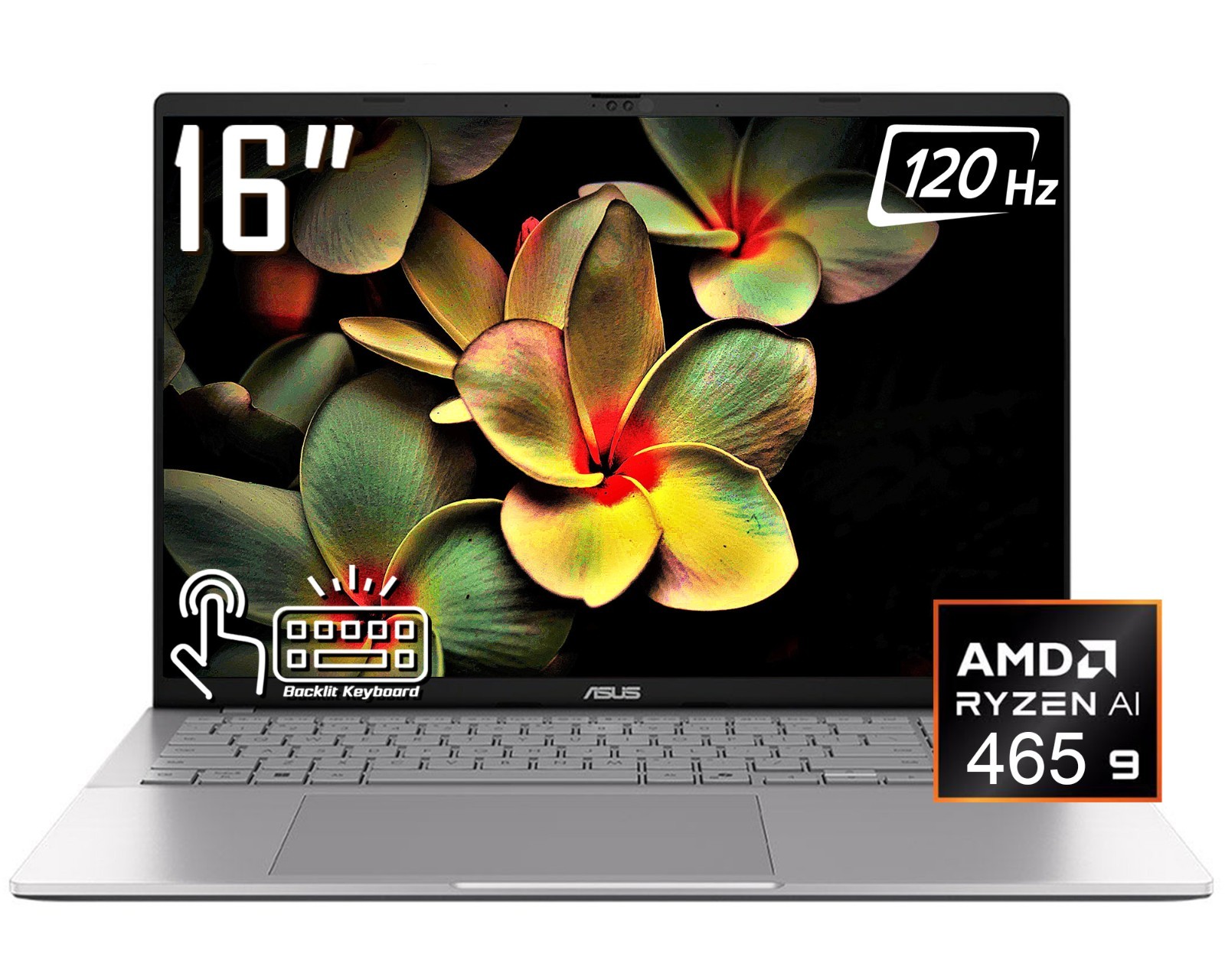 ASUS VivoBook S16 16" WUXGA Touchscreen Laptop AMD Ryzen AI 9 465 32GB 2TB SSD