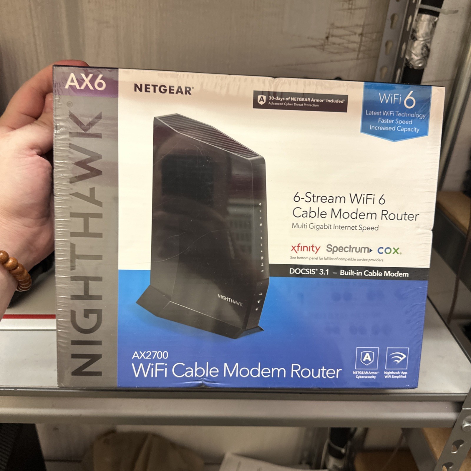 New NETGEAR Nighthawk AX6 WiFi 6 CAX30 Wifi Cable Modem Router  NEW