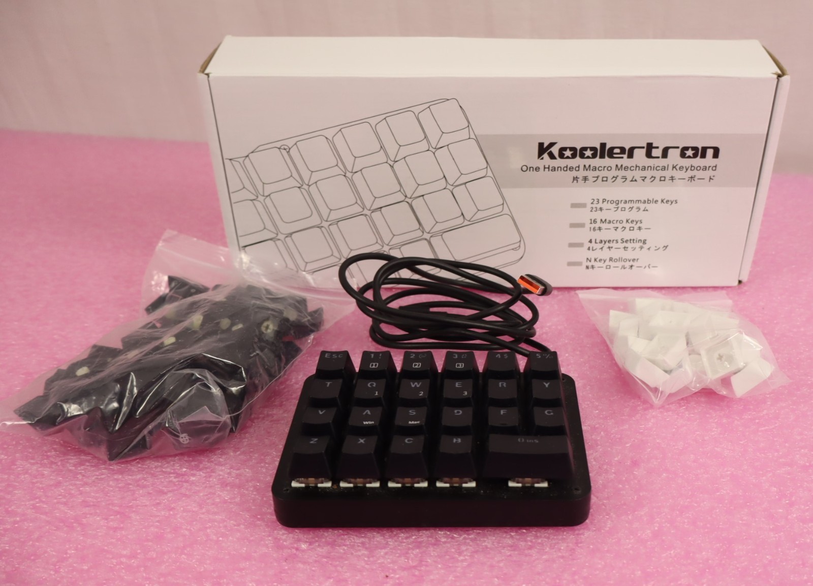 Koolertron 23-RGB One Handed Macro Mechanical Programmable Gaming Keyboard