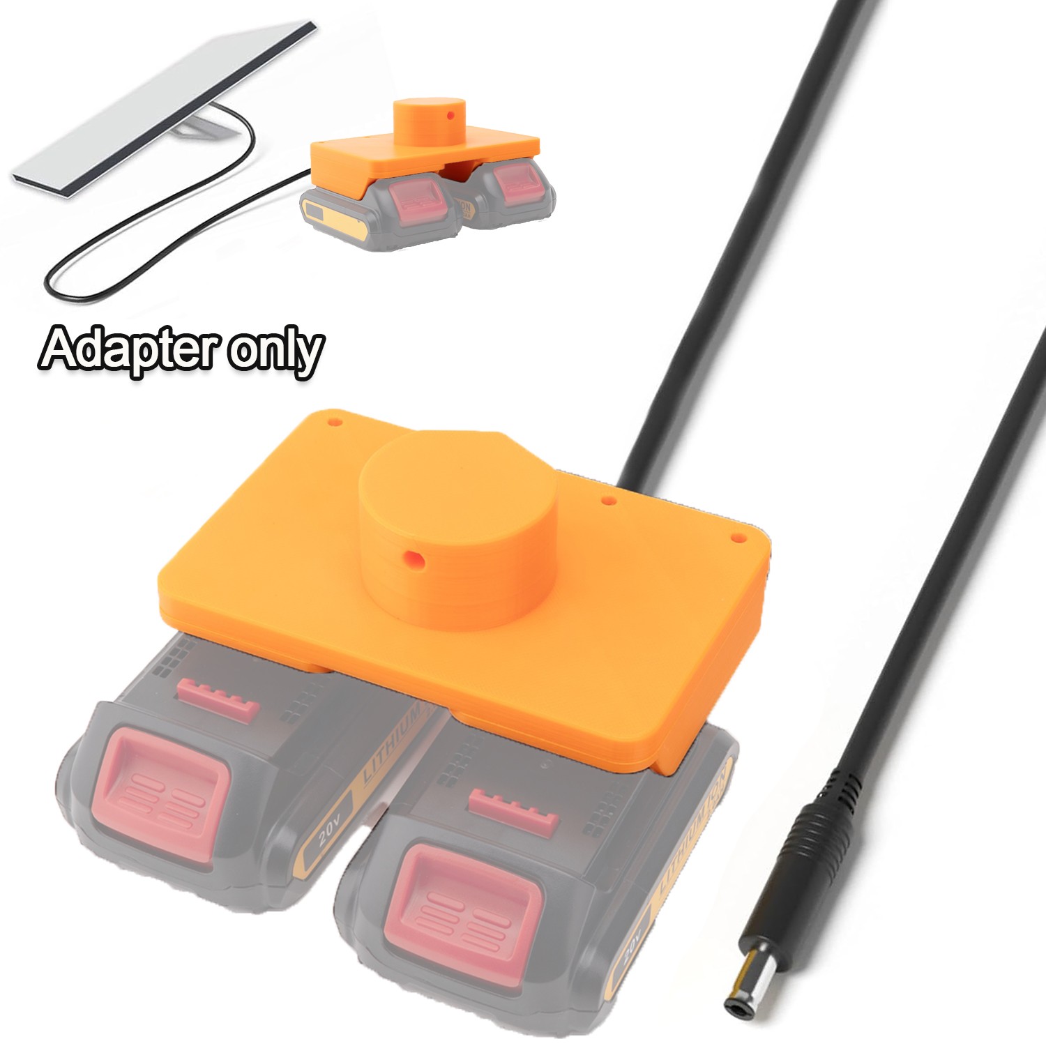 3.28FT 1M Starlink Mini DC Power Cable Adapter Fit Dewalt 20V Li-ion Battery