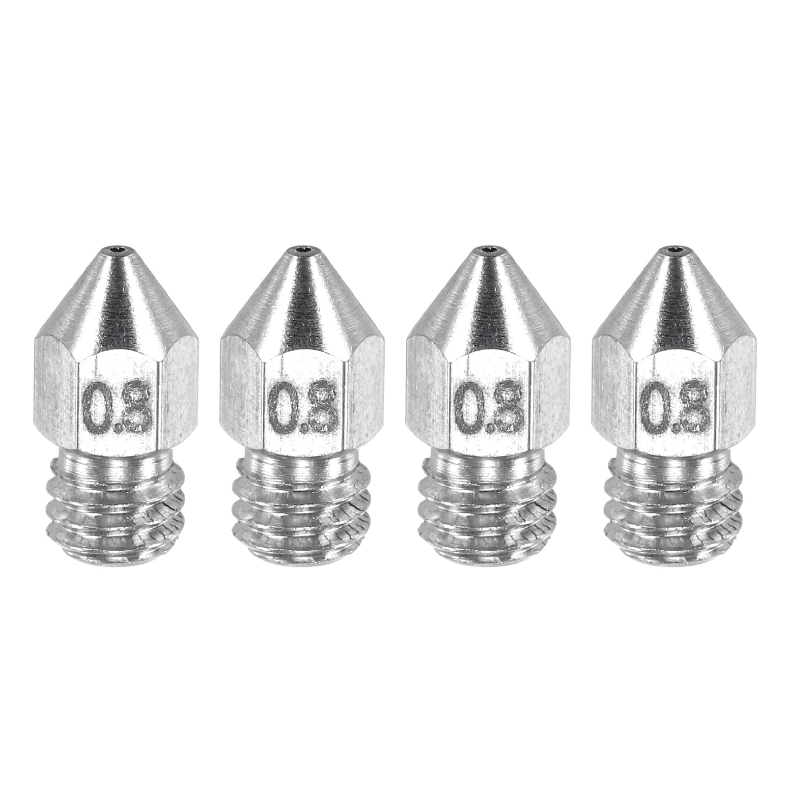 MK8 Nozzles 0.8mm 3D Printer Extruder Nozzle for 1.75mm Filament Pack of 4