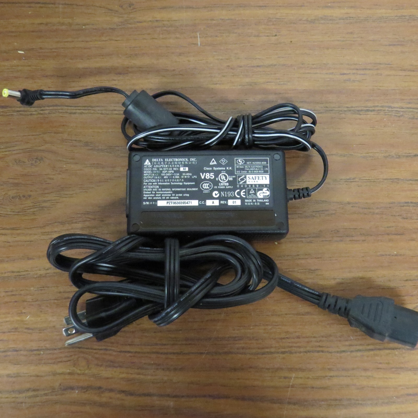 + Delta Electronics AC/DC Power Adapter 34-1977-03 ADP-18PB