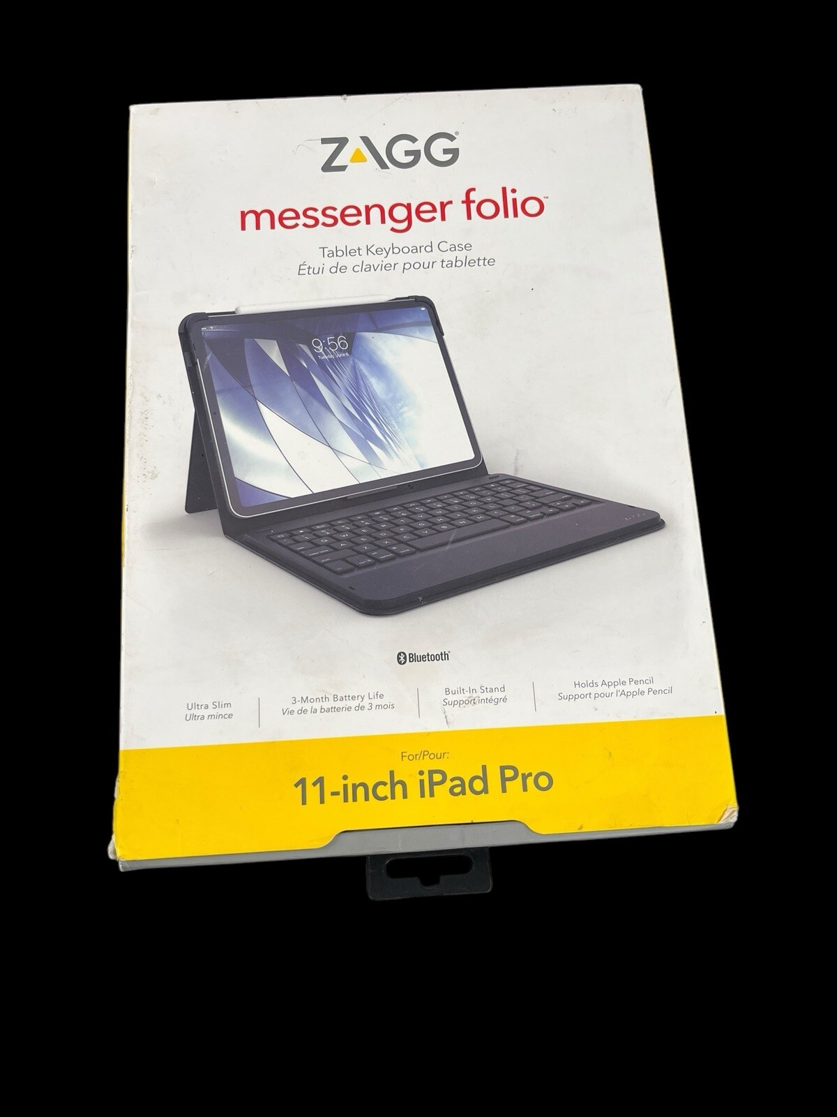 ZAGG Ultra Slim Messenger Folio Tablet Keyboard Case for Apple iPad Pro 11"