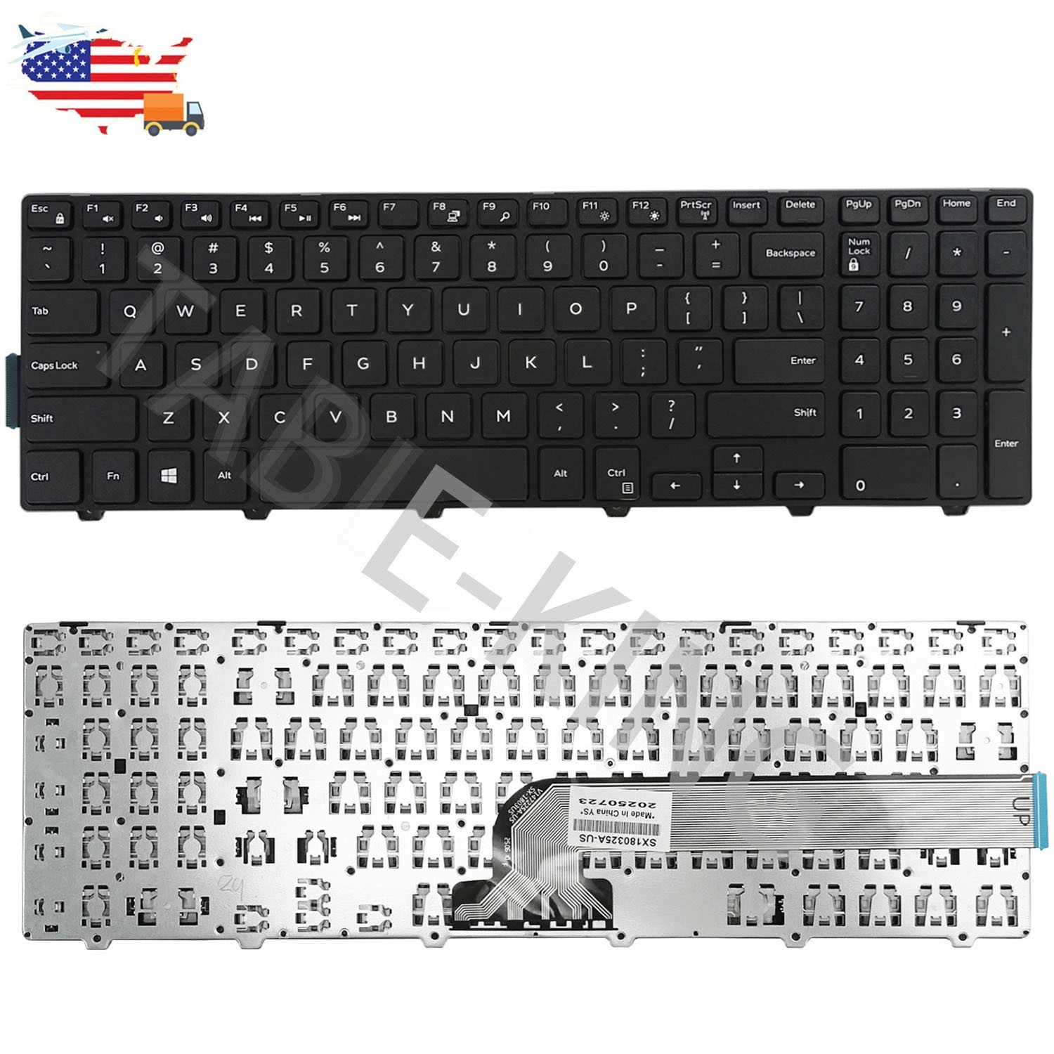 US Keyboard for Dell Inspiron 15-3000 3541 3542 3543 3551 3552 3558 3559 3560