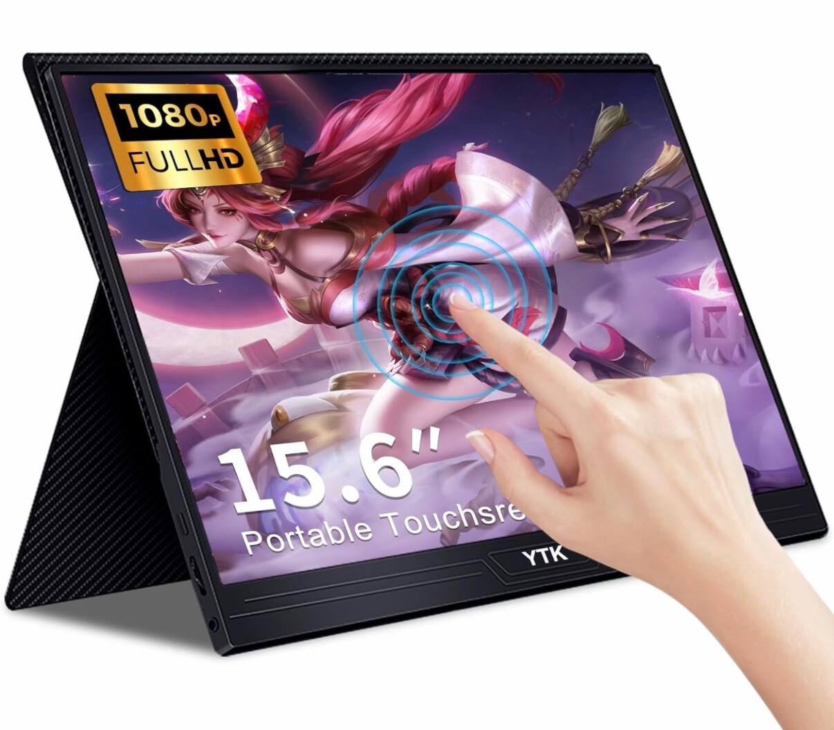 ytk Touchscreen Portable Monitor,15.6 inch 1920 * 1080 With usd-type c speaker