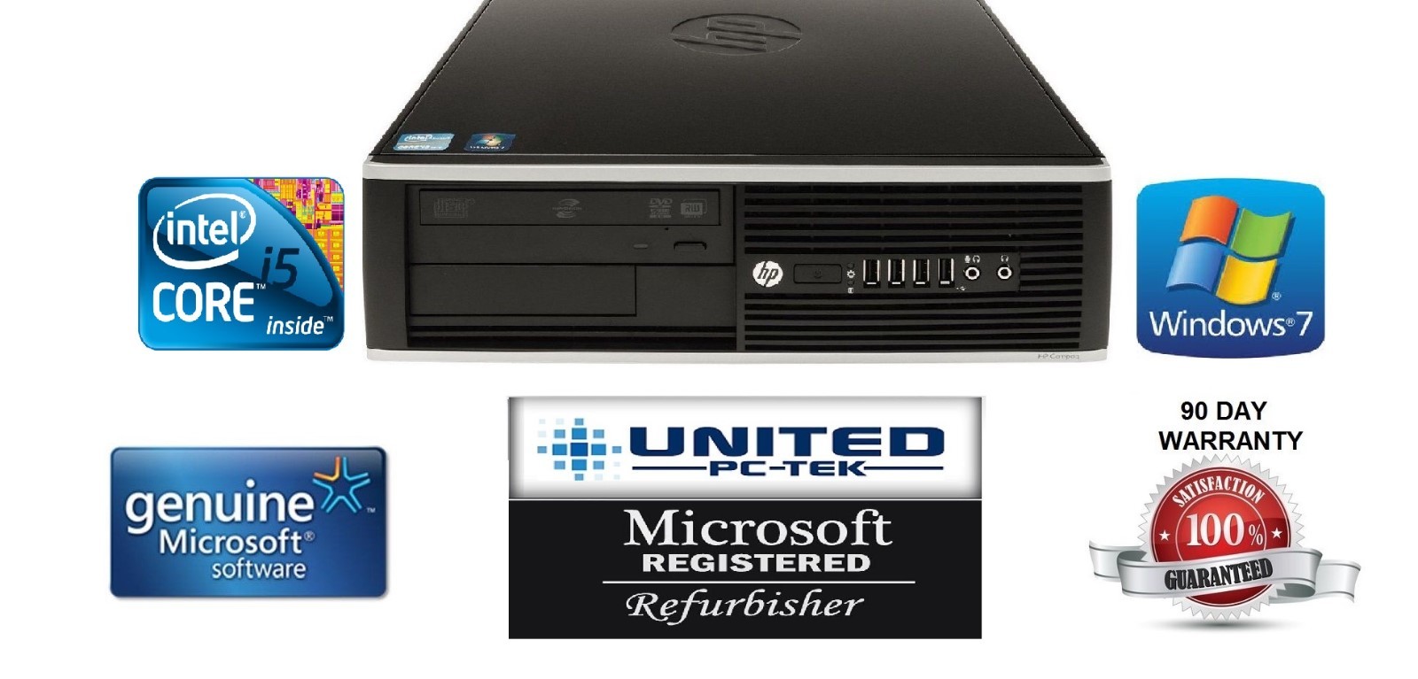 HP Elite Business Class Computer Win 10 Pro 32Bit DUAL Core Desktop PC Wi-Fi