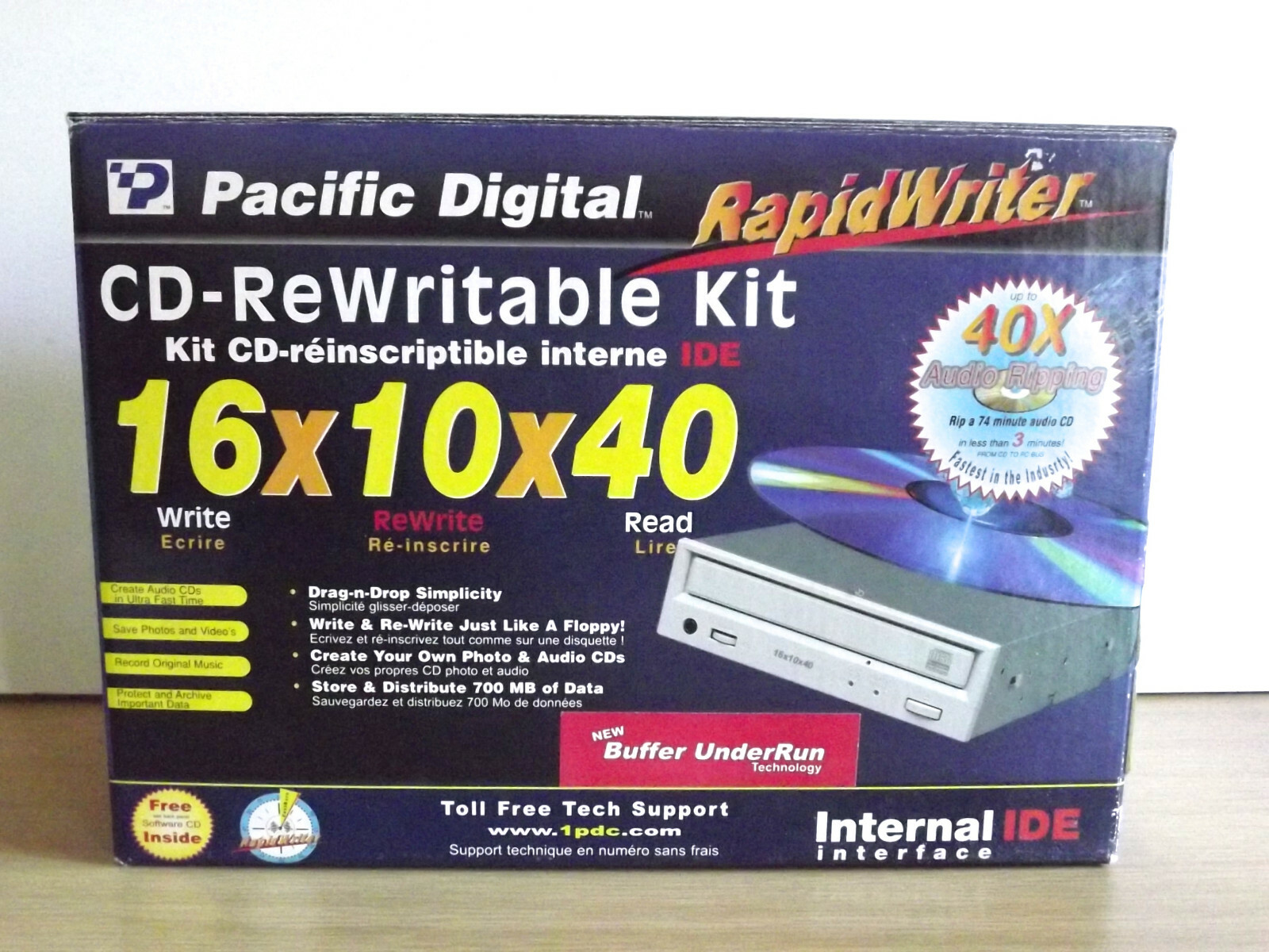 PACIFIC DIGITAL RAPID WRITER CD RE-WRITABLE KIT