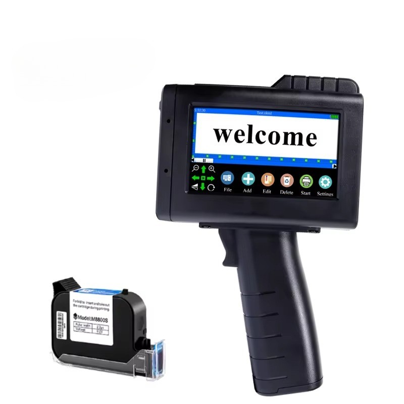 Handheld Inkjet Printer Date Batch Logo Sign Portable Coder for Boxes