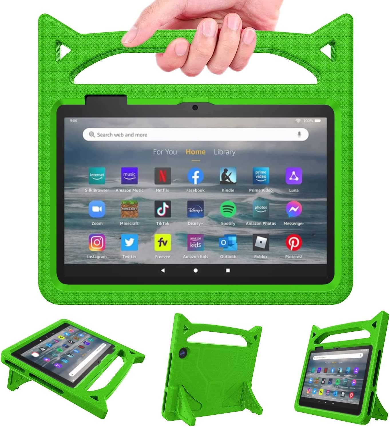 Lightweight Shockproof Case for 7-inch Tablet, 12th Gen, Kid-Proof with Handle
