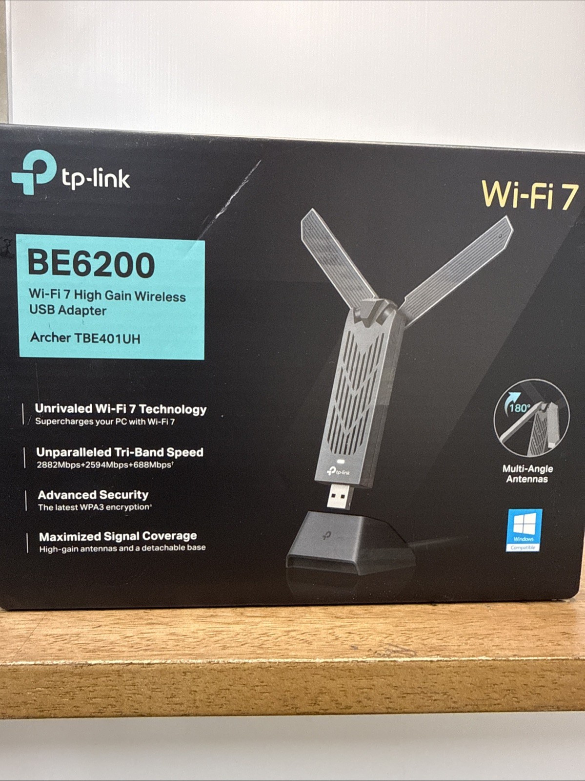 TP-Link BE6200 Tri-Band Wi-Fi 7 Wireless USB 3.0 Adapter Archer TBE401UH