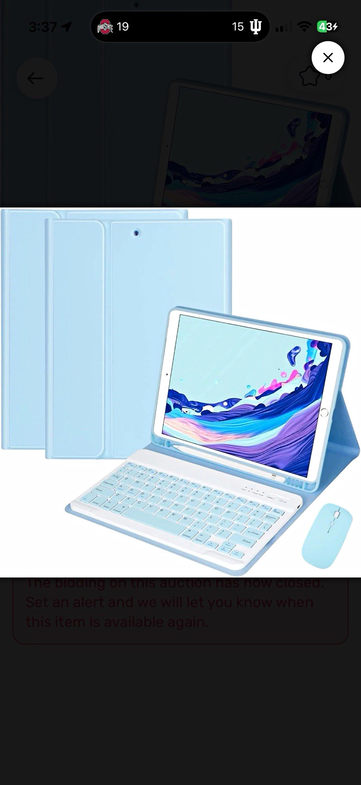Magnetic Detachable Keyboard Folio Case Tab S9/S9 FE/S10 FE Sky
