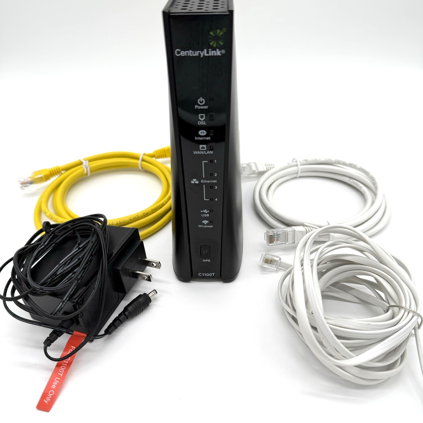 Century Link Technicolor WiFi Router Modem C1100T W/ Power & Connection Cords