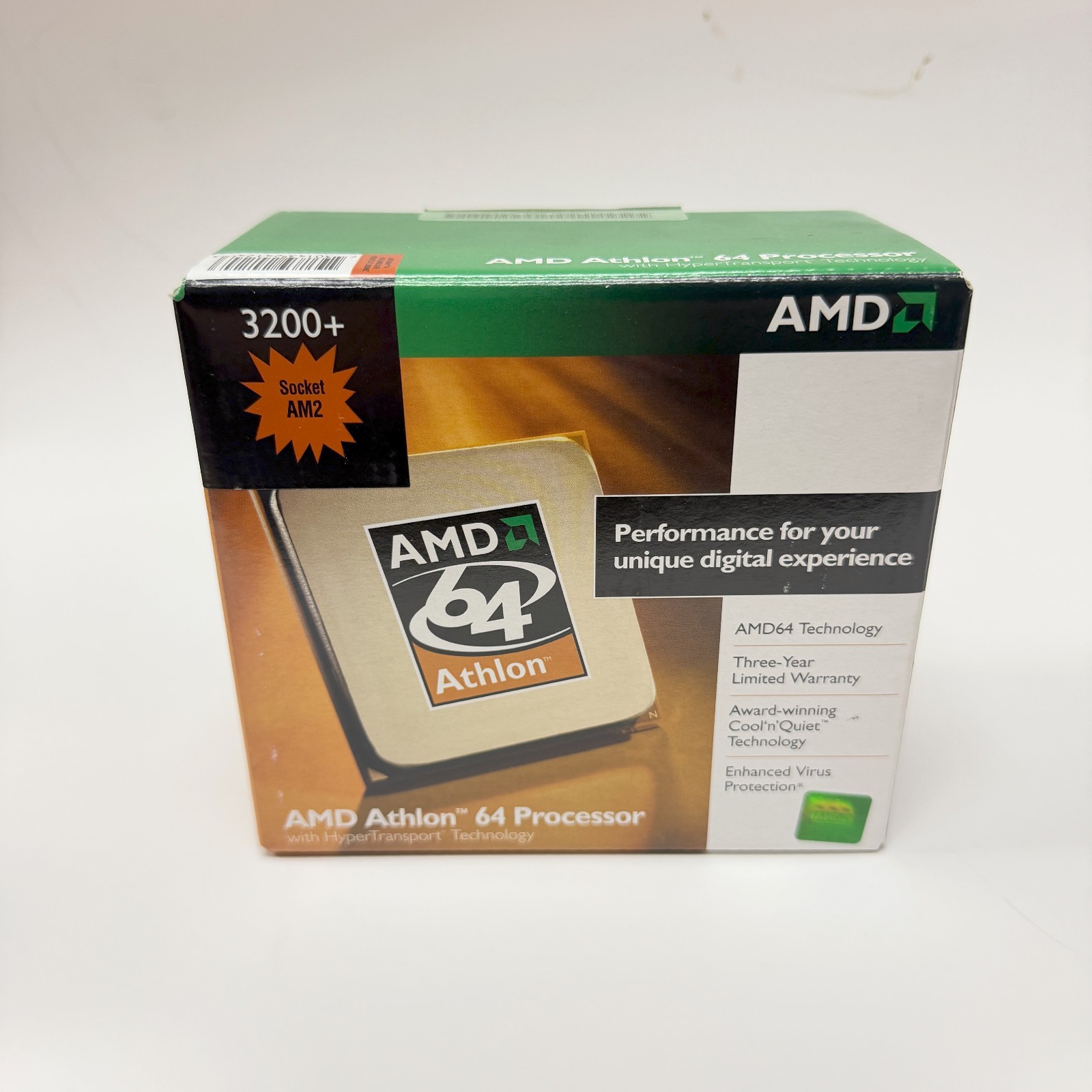 AMD Athlon 64 3200+ 2GHz Socket AM2 Desktop CPU w/ CPU Cooler