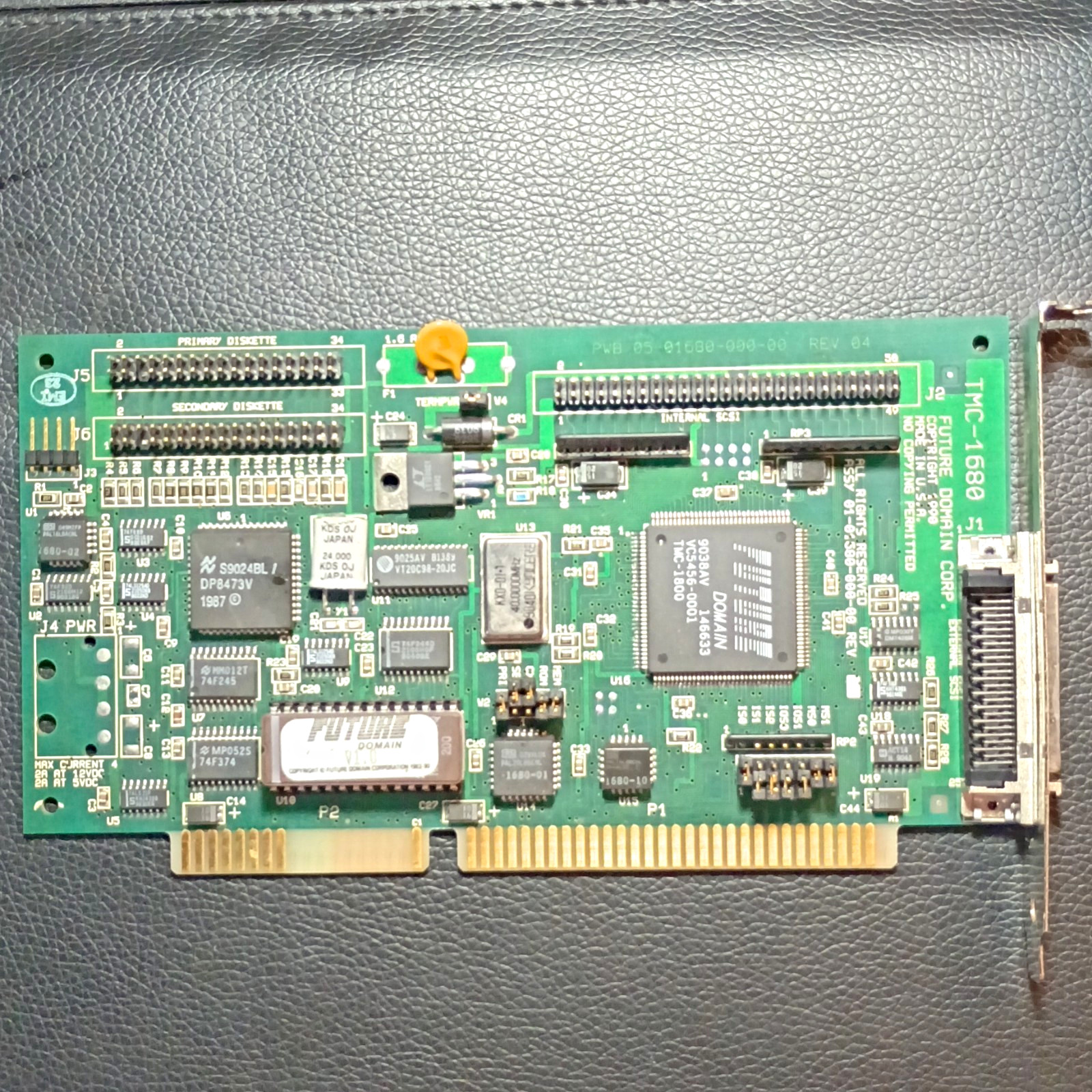 Future Domain TMC-1680 ISA SCSI Controller Expansion Card 2-Port Int/Ext