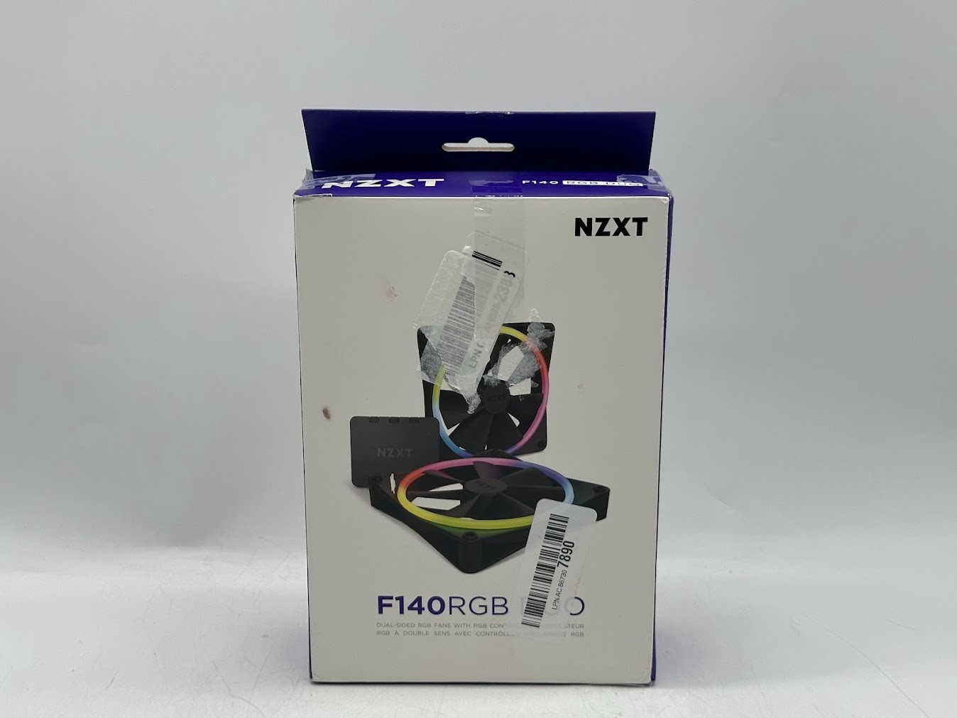 NZXT F140 RGB Twin Pack – 2 x 140mm RGB PWM PC Fans with RGB Controller - Black