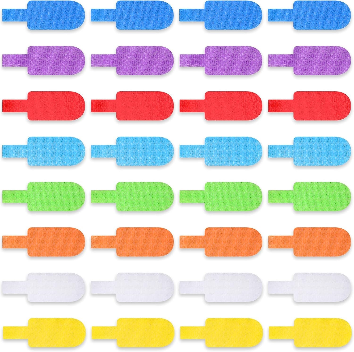 50 Pcs Cable Labels Multi Color With Writable Surface, Classic Style
