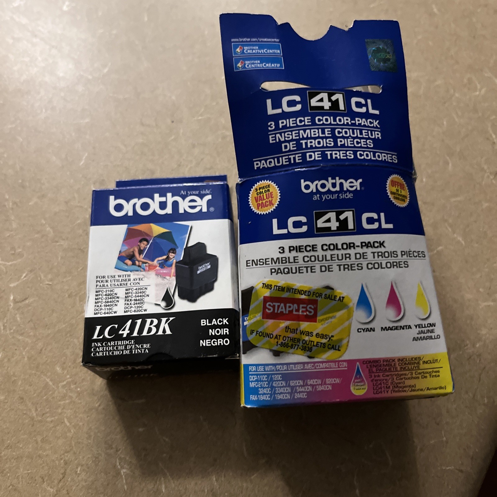 Brother LC41 CL BK Ink Cartridge Set Cyan Black Yellow New Sealed