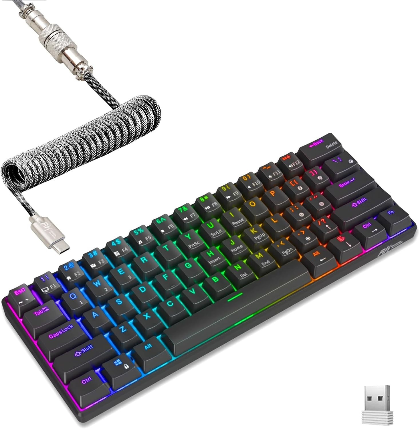 Elegant Wireless RGB Mechanical Keyboard RK61 - Lightweight 60% Compact Design