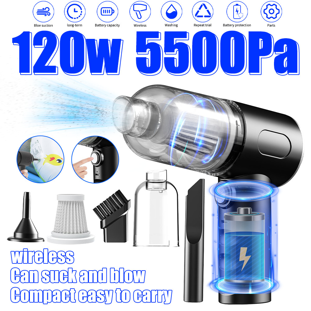 Electric Air Duster Cordless Handhele Vacuum Cleaner Mini Blower PC Car Keyboard