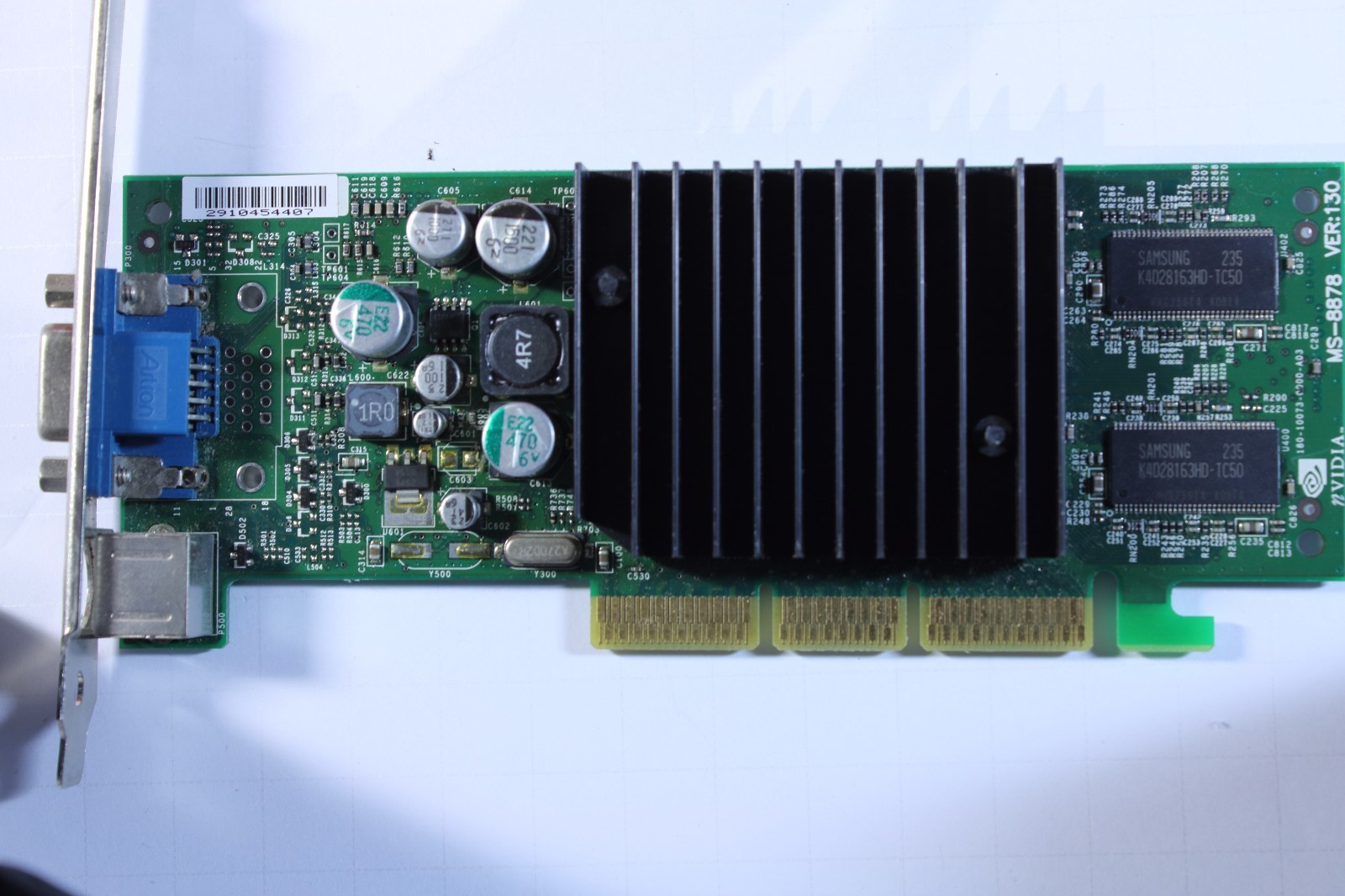 Nvidia GeForce4 MX 420 64MB AGP Video Card Dell 5H175 VGA S-Video Vintage GPU