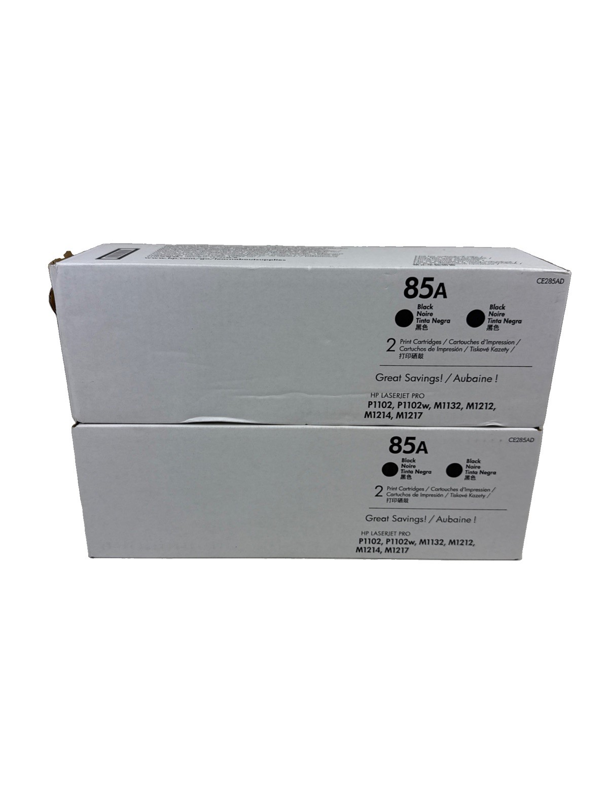 HP 85A CE285AD BLACK DUAL PACK PRINT CARTRIDGES LASERJET PRO (35C) 1 Open Box