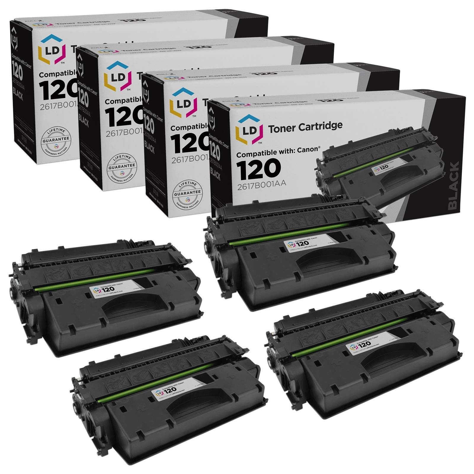 LD Replacement Canon 120 2617B001AA 4pk Black D1120 D1150 D1170 D1180 D1320