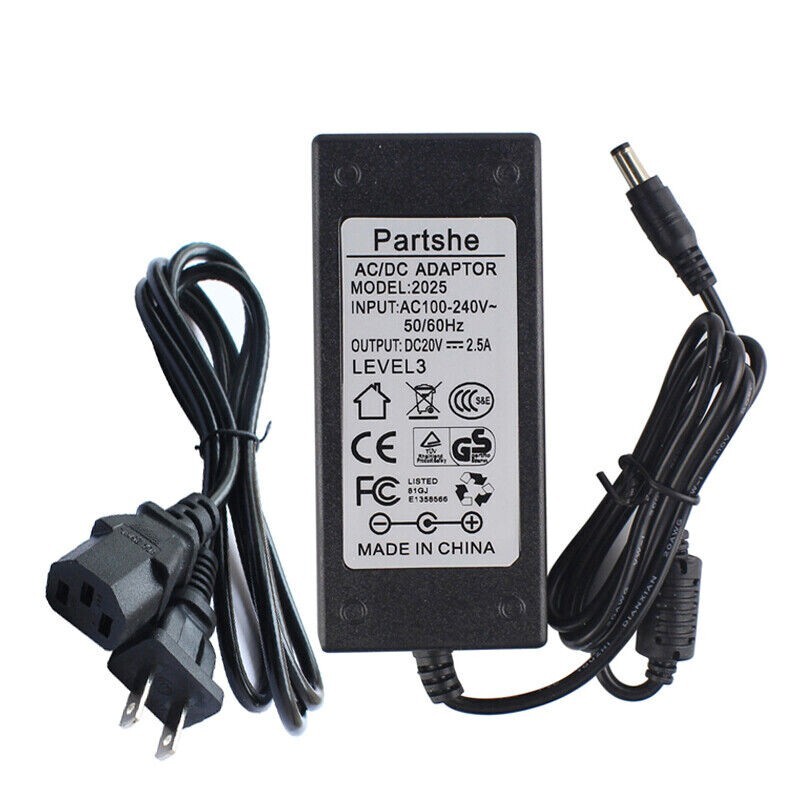 20V AC Adapter For Zebra LP2844 LP2824 TLP2844 TLP2824 plus Power Supply
