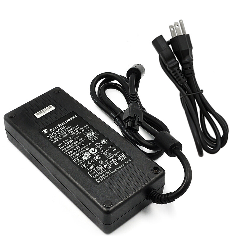 8PIN Tyco Electronics CAD240121 AC Adapter Power Supply Cord Charger 12V 20A